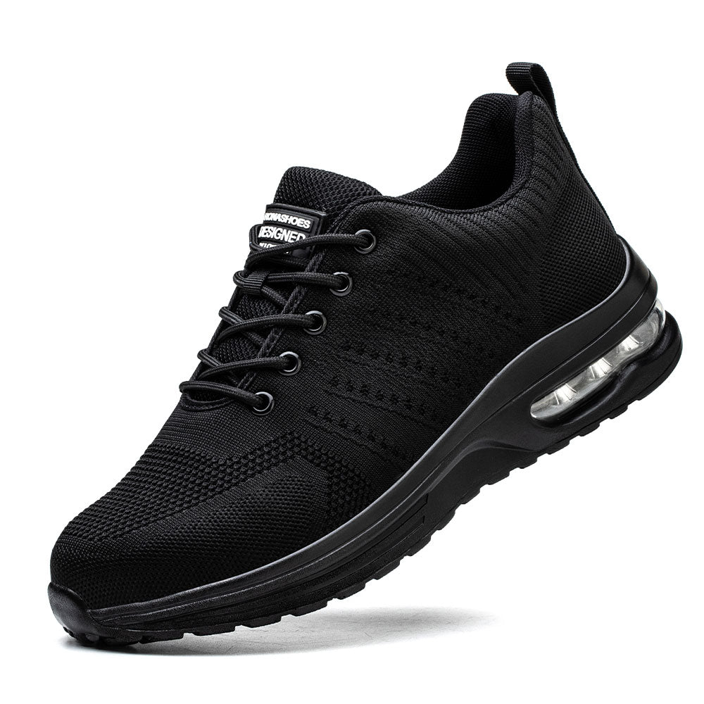 HLPGZL Veiligheidsschoenen voor dames, S3, lichte werkschoenen, stalen neus, luchtkussen, beschermende schoenen, ademend, sportieve werkschoenen, zwart, 39 EU HLPGZL Veiligheidsschoenen voor dames, S3, lichte werkschoenen, stalen neus, luchtkussen, beschermende schoenen, ademend, sportieve werkschoenen, zwart, 39 EU